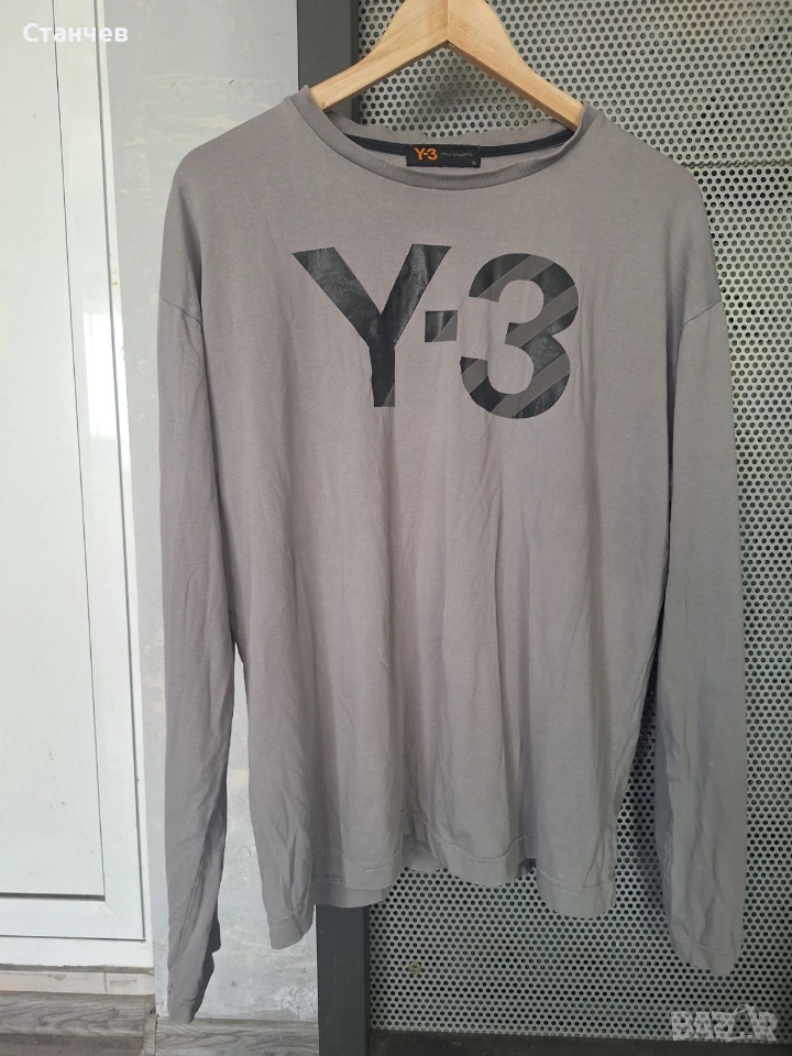 Оригинална мъжка блуза Y-3 Yohji Yamamoto – Размер XL – Сива, снимка 1