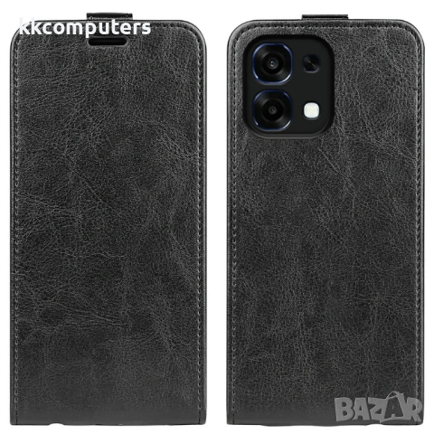 Кожен Калъф за Oppo A6 Pro 5G / 4G - Crazy Horse текстура, Стойка, Портфейл, 4 цвята