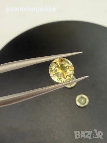 Комплект 3 естествени цитрина – общо 2,15 ct – кръгъл брилянтен, снимка 9 - Бижутерийни комплекти - 55483477