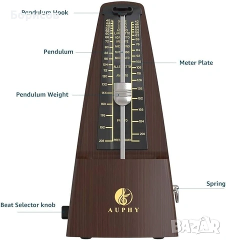 МЕХАНИЧЕН МЕТРОНОМ - AUPHY A-350, снимка 5 - Други - 55228705