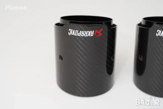 Карбонови накрайници за ауспух тип Akrapovic Carbon (2 бр. / 65 mm), снимка 4 - Аксесоари и консумативи - 55586781