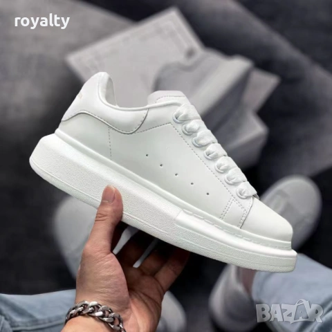 Alexander McQueen Нови Бели Дамски Маратонки с Кутия Александър Макуин 