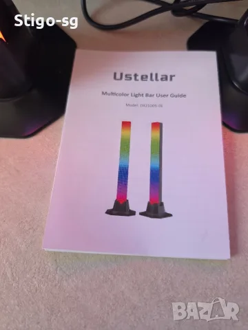 Ustellar Multicolor Light Bar – 2 бр. RGB LED лампи за TV / Gaming / PC Продавам комплект Ustellar , снимка 5 - Друга електроника - 55641023