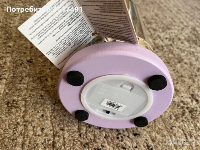 Декоративен купол с изкуствени цветя зайче и LED, великденски, стъклен, Ø11,5x21см, снимка 6 - Декорация за дома - 54902322