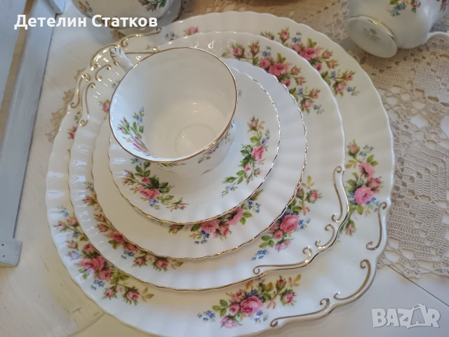 Порцеланов сервиз Royal Albert "Moss Rose", снимка 7 - Сервизи - 55287585