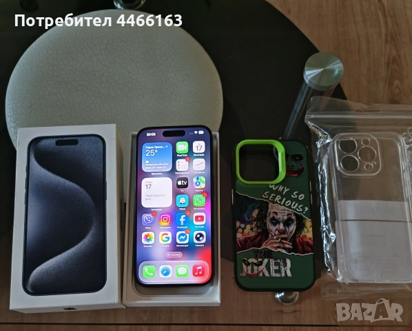 iPhone 15 Pro Blue Titanium (Син) 87% Батерия., снимка 5 - Apple iPhone - 54965851