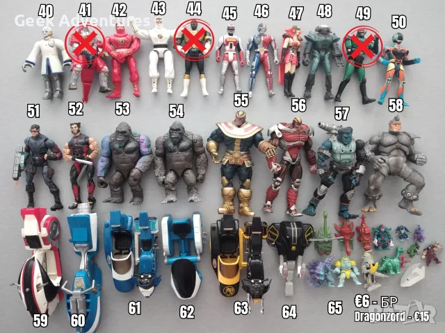 Винтидж и Ретро Колекционерски Екшън Фигурки - Star Wars, Power Rangers, LOTR, Batman, Bandai, X-Men, снимка 3 - Колекции - 55087919