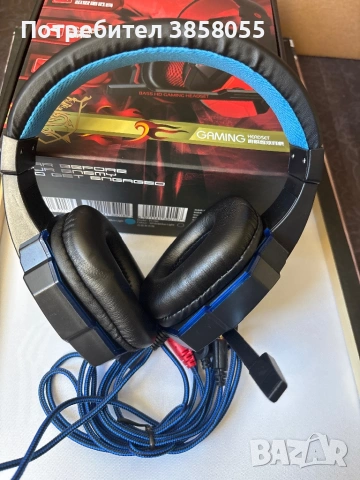 Геймърски слушалки с микрофон Gaming Gear Bass HD (Нови), снимка 2 - Слушалки за компютър - 54843258