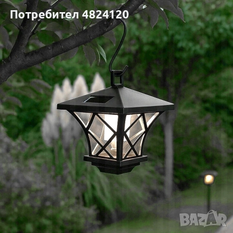 Соларна LED градинска лампа 1.5м фенер IP44 с автоматично включване, снимка 8 - Соларни лампи - 54498178