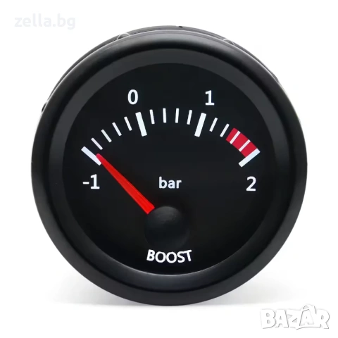 Манометър за турбо налягане (Boost) 52мм | -1 до +2 Bar | Включен сензор | Тунинг и мониторинг 10357, снимка 13 - Части - 54683810
