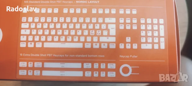 Капачки за механична клавиатура SteelSeries - PrismCAPS, Нордик лайаут черни