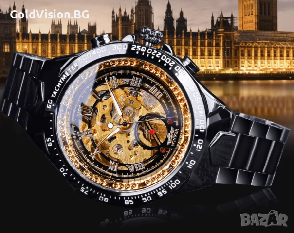 Автоматичен мъжки часовник – WINNER, снимка 2 - Мъжки - 54248034