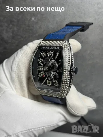 Franck Muller Yachting Dragon Мъжки Часовник С Кварцов Механизъм Сребърен Код Chronolux52, снимка 3 - Мъжки - 55648996