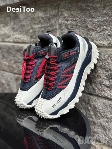 Moncler Trailgrip GTX - White&Blue , снимка 5 - Маратонки - 54324083