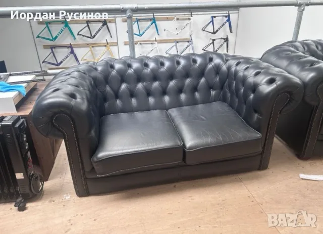 Chesterfield Честърфийлд двуместен диван – естествена кожа