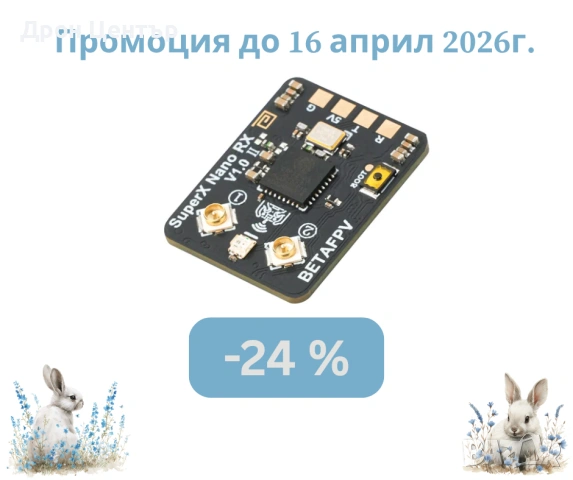 Промоция Приемник SuperX ELRS Gemini Xross Nano (ELRS 2.4G+915M)