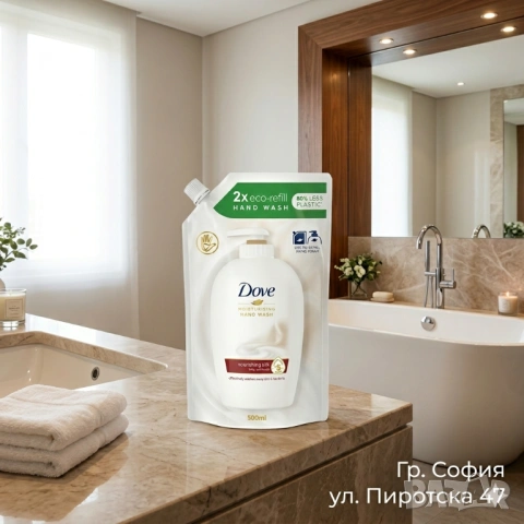 Dove Caring Hand Wash Nourishing Silk пълнител за течен сапун за ръце 500 мл. 