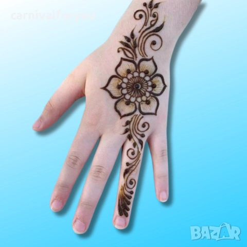 Ръчно рисувани временни татуировки с къна, снимка 5 - Други услуги - 54122584