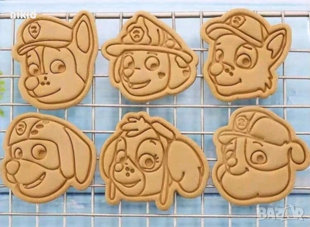 2 вида 8 бр Пес патрул Paw patrol кучета куче пластмасови разглобяеми резци форми резец форма, снимка 8 - Форми - 54651931