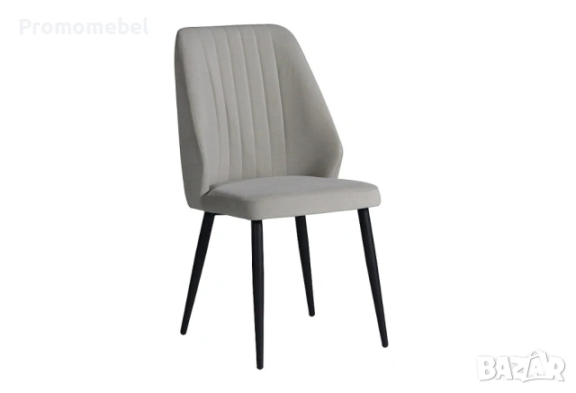 Трапезен стол светло сив