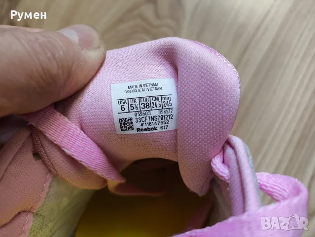 Дамски (детски) розови маратонки Reebok, снимка 9 - Маратонки - 55564992
