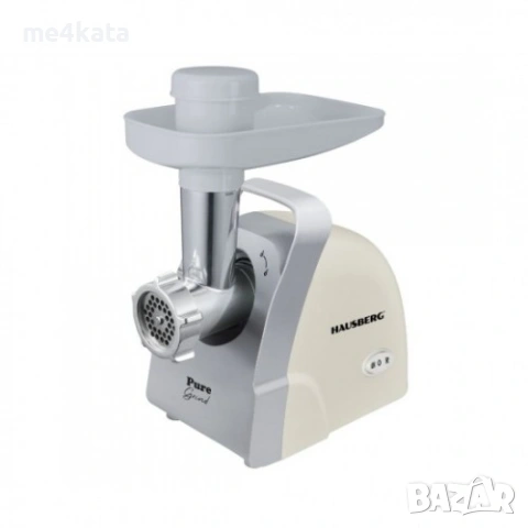 Електрическа месомелачка Hausberg HB-3416AB – 1100W с приставка за доматен сок, снимка 2 - Друга електроника - 54118363