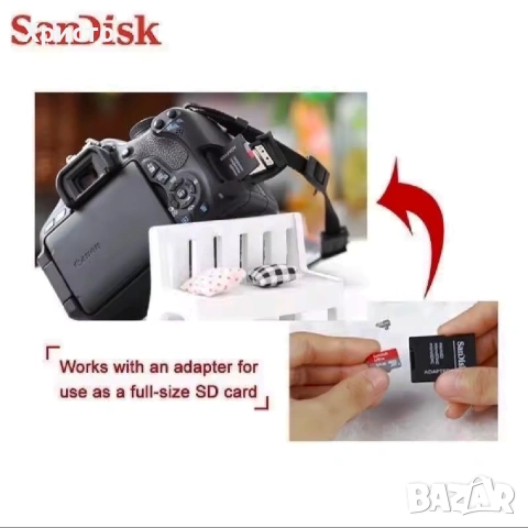 SD memory  Карта памет Sandisk Ultra 128GB, снимка 12 - Карти памет - 55244695