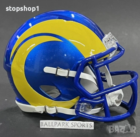 Каска Los Angeles Rams Speed ​​Mini, Riddell, лицензирана от NFL, чисто нова!, снимка 4 - Футбол - 55277662