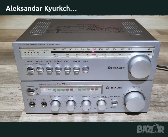 стерео комплект Hitachi HA-M2 (усилвател) и FT-M2 (тунер).