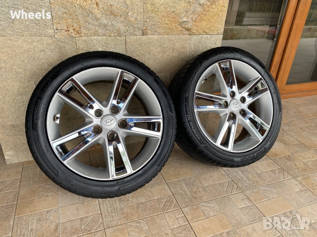 17" 5x114.3 - Hyundai Twin Spoke Original , снимка 6 - Гуми и джанти - 54999304