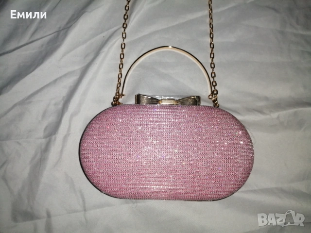 Елегантна блестяща чанта с две дръжки, чанта за абитуриентски бал, клъч за коктейлно парти, снимка 8 - Чанти - 54100859