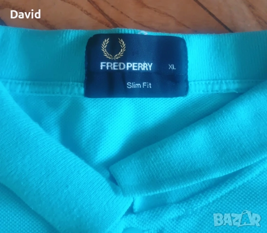 Оригинална Мъжка фланелка с яка Fred Perry, снимка 4 - Тениски - 54980742