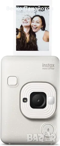 Хибриден фотоапарат за моментални снимки Fujifilm INSTAX Mini LIPLAY, снимка 3 - Фотоапарати - 55462734