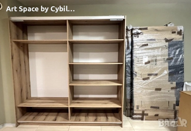 Двукрилен гардероб, снимка 2 - Гардероби - 54079006