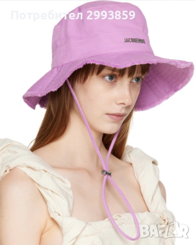 шапка JACQUEMUS Le Bob Artichaut bucket hat, снимка 3 - Шапки - 54750070