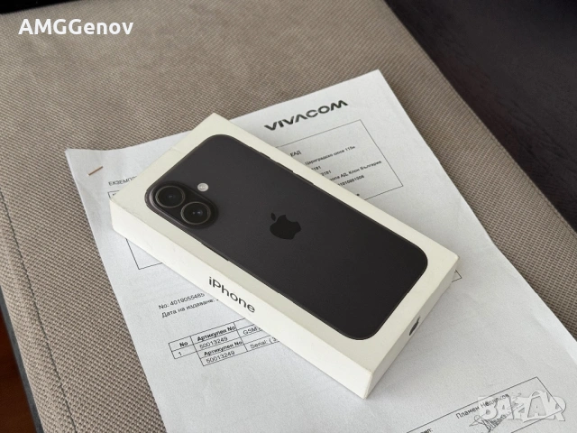 Нов/Запечатан iPhone 16 128GB Black/24 Месеца Гаранция