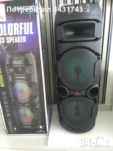 Караоке тонколона 2×8" 🎁 ПОДАРЪК: Гигантска Bluetooth Колонка "Слушалка"