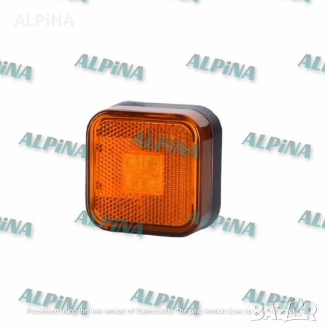 LED габарит със светлоотразител, квадратен, 12/24V, 4 SMD диода, бял/жълт/черрвен, Полша - 1бр., снимка 3 - Аксесоари и консумативи - 54792784