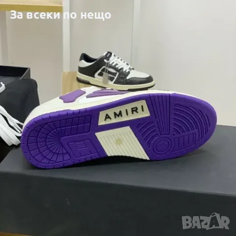 Amiri Skel Top Low Sneakers "White/Purple" Унисекс👟Дамски Маратонки👟Мъжки Маратонки Код ch12, снимка 4 - Маратонки - 55412618