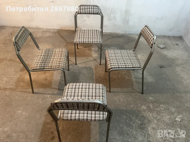 Тръбни столове от соца, снимка 2 - Столове - 55526360
