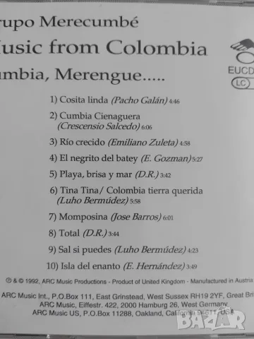 Music from Colombia - Cumbia, Merengue - оригинален диск музика, снимка 2 - CD дискове - 55666423