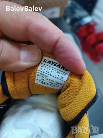 Мъжки туристически обувки Kayland Strider GTX Grey Yellow Размер 42, снимка 4 - Мъжки боти - 55417948