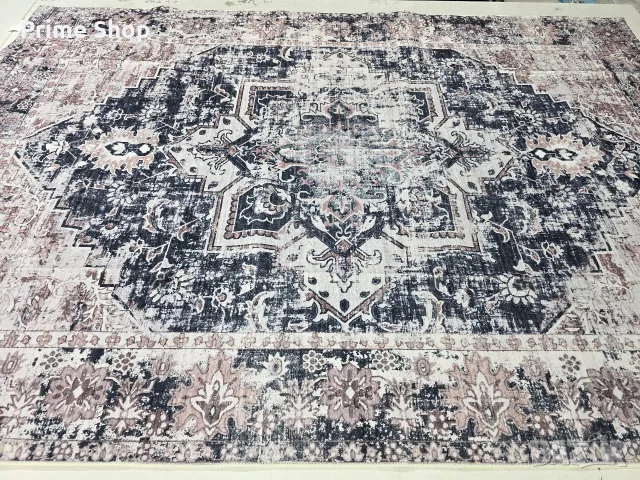 120x170см Ориенталски винтидж килим с противоплъзгаща основа, перящ се в пералня, Taleta, снимка 15 - Килими - 55318889