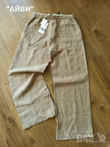 ZARA Дамски панталон от лен, снимка 13 - Панталони - 54003868