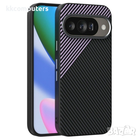 ABEEL за Google Pixel 10 / 10 Pro Ултратънък Магнитен Калъф с Carbon Fiber Текстура и Скрийн Протект, снимка 4 - Калъфи, кейсове - 55102902