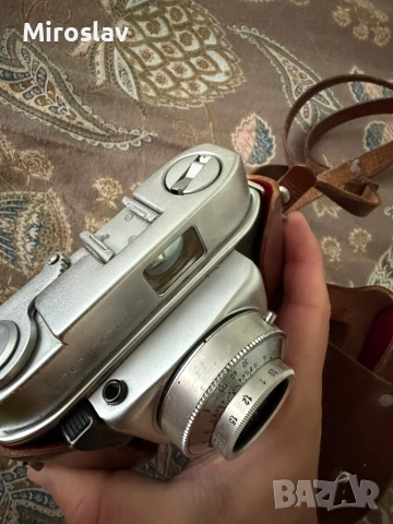 Ретро фотоапарат Beirette Modell 2 с обектив Meritar 2.9/45 и кожен калъф 35мм лента, снимка 4 - Антикварни и старинни предмети - 55142360