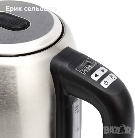 Amazon Basics Електрическа кана 1.7L WK8315JEEK с контрол на температурата, снимка 5 - Кани - 55421293