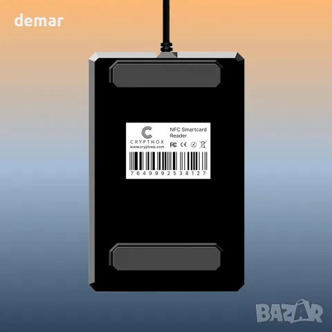 NFC безконтактен четец за смарт карти USB-C за FIDO2 и MIFARE, ISO 14443, USB-A адаптер, снимка 3 - Друга електроника - 55569353
