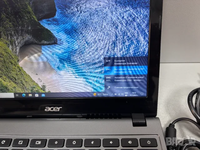 ЛАПТОП Acer Chromebook C720 ZHN Celeron N957U 2GB 16GB 1366x768 клас A - Chrome OS, снимка 2 - Лаптопи за дома - 55509851