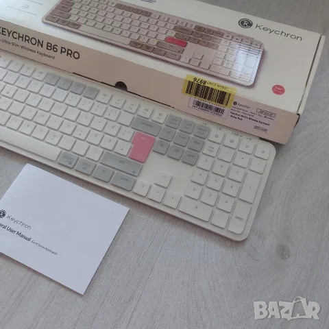Премиум безжична клавиатура Keychron B6 Pro Ultra-Slim (Retro Red) – Пълен комплект, снимка 3 - Клавиатури и мишки - 55477626